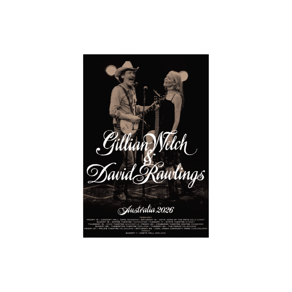 Gillian Welch concert tour poster 2026